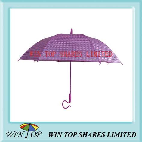 Straight pink 3D POE umbrella