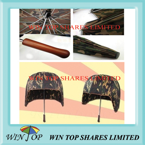 Camouflage Safe and Windproof Helmet Umbrella