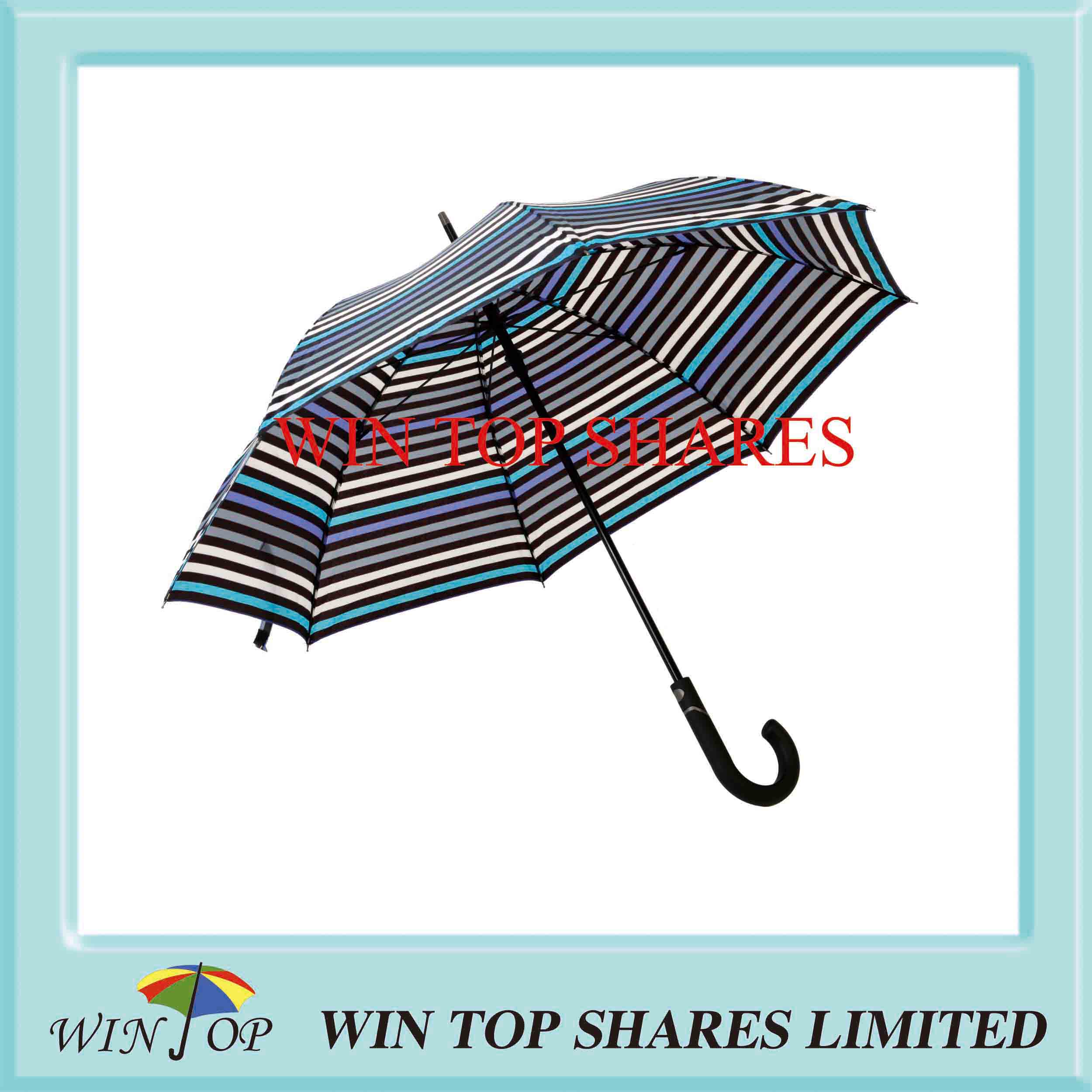 Elegant Stripe Style Auto Open Patent Umbrella