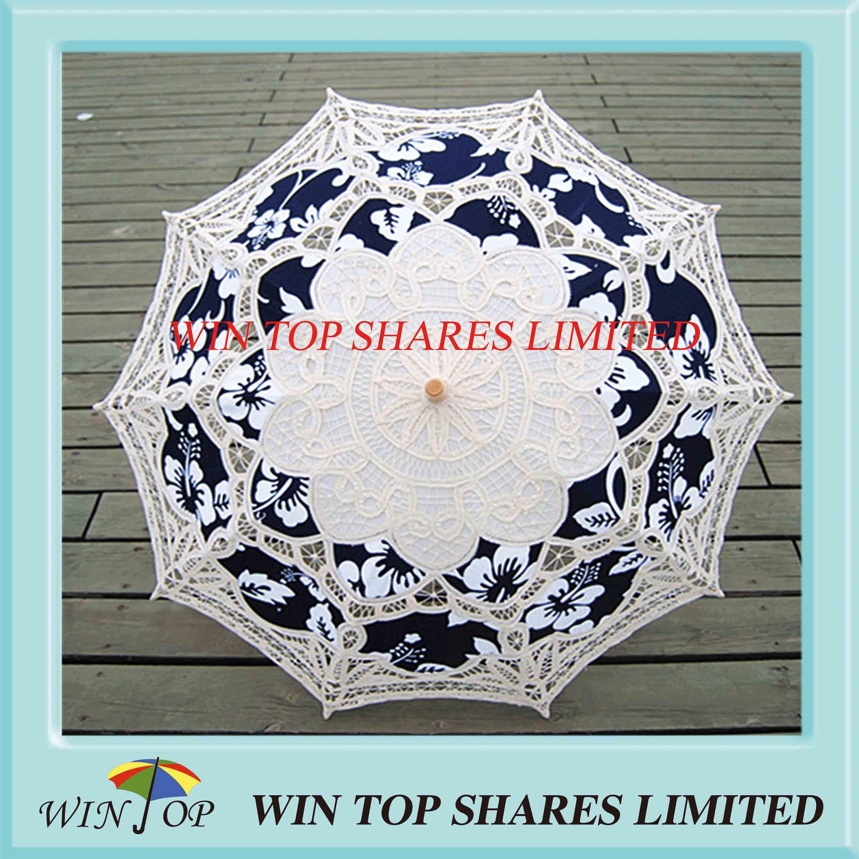 China fashion blue and white art parasol
