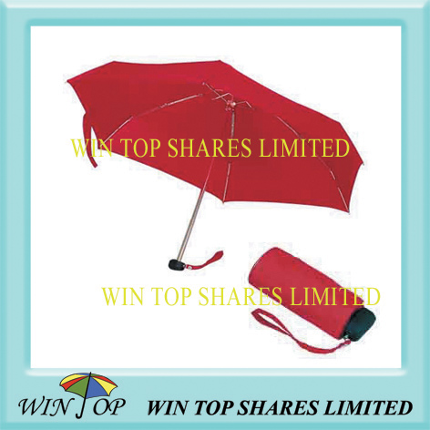 5 fold red umbrella