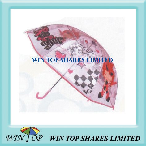 18" plastic cartoon umbrella
