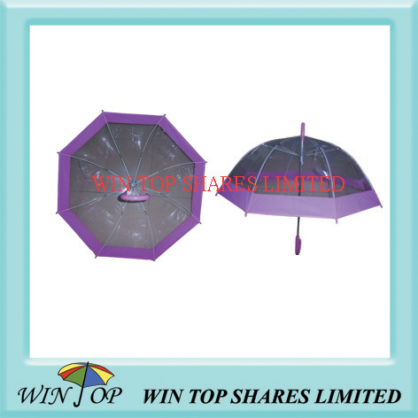 21" Pink and clear POE umbrella