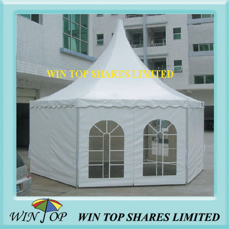 white pagoda booth tent